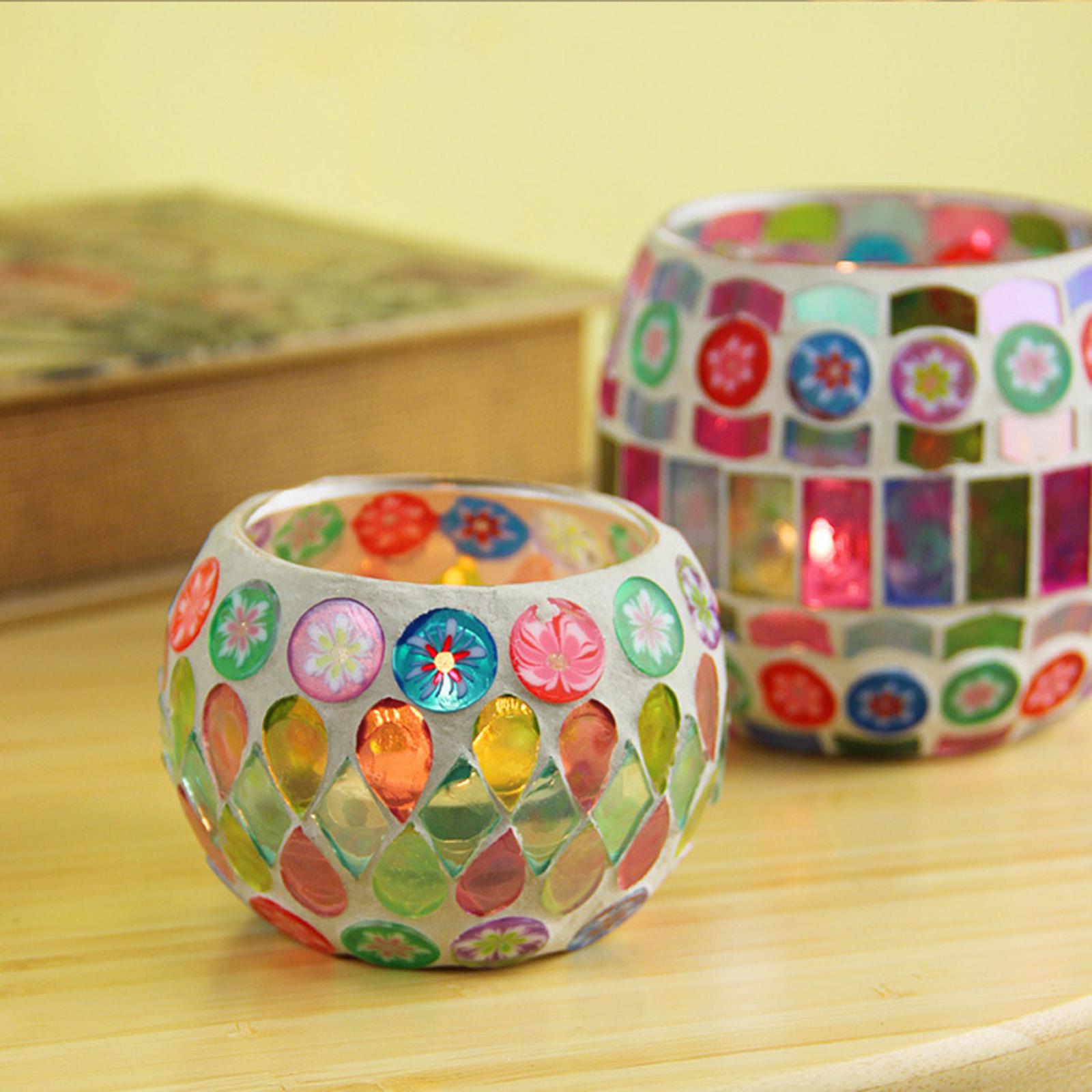 Candle Zero - Portacandele in Vetro, Portacandele Multicolore in