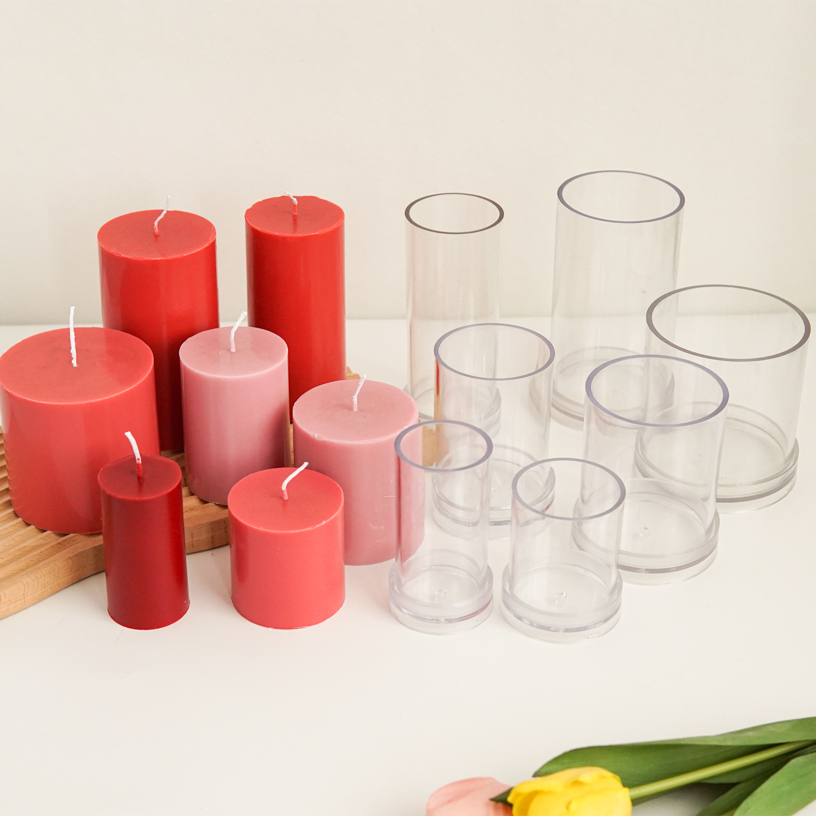 Candle Supplies Kit - Vari stampi per candele cilindrici 3D