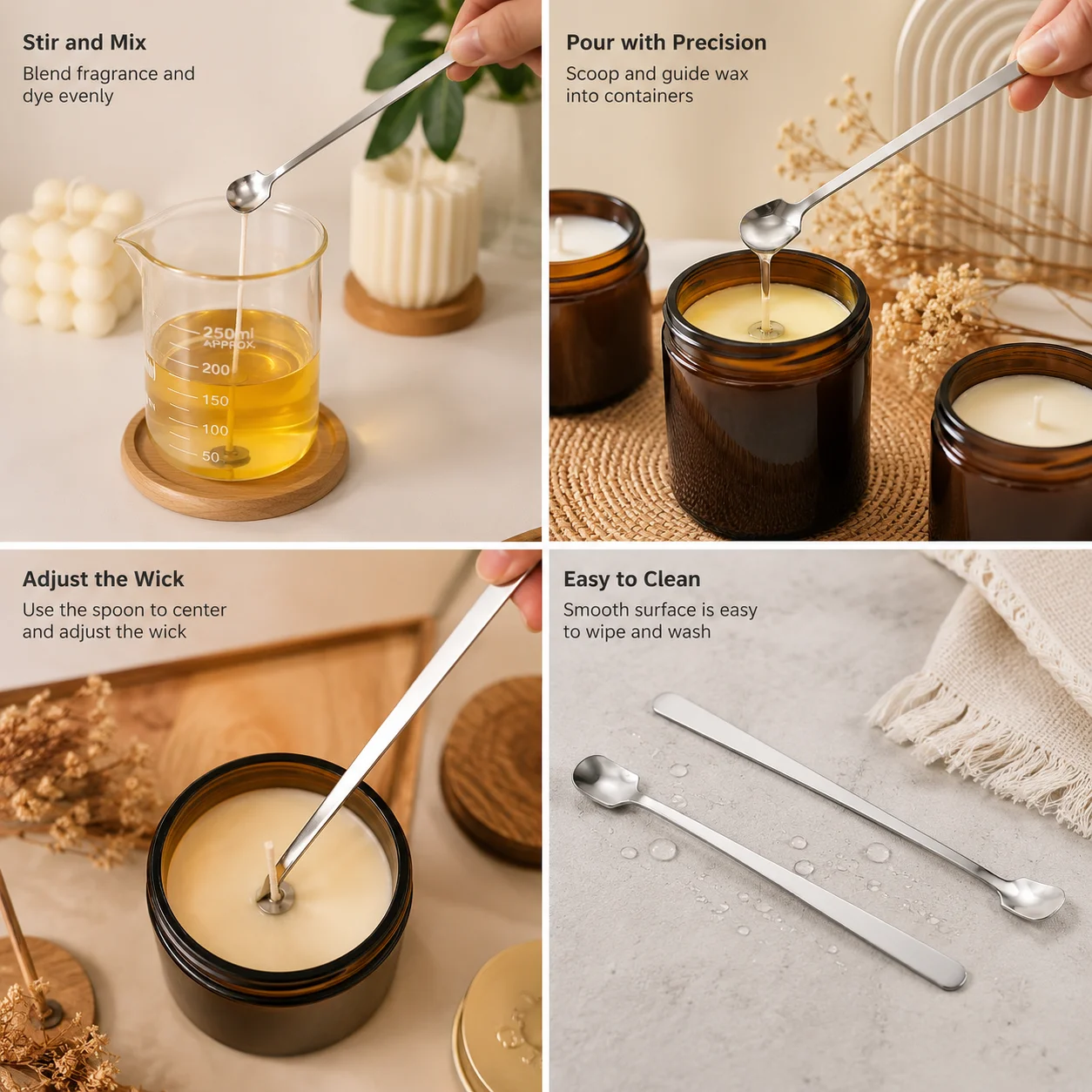 1/2 Pezzi Set di Cucchiai in A - Candle Supplies Kit recensione e prezzo
